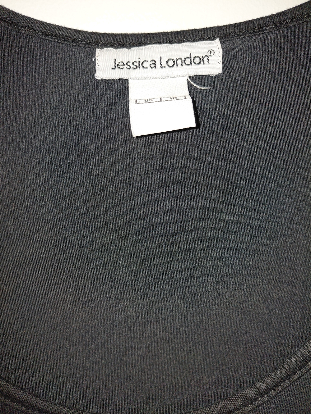 Jessica London Black Short Sleeve Scoop Neck Maxi Dress - Picture 2 of 3